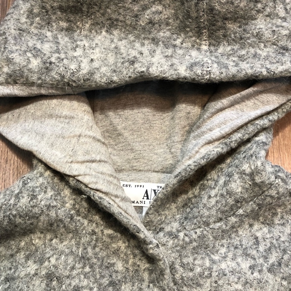 Vintage Armani Exchange Wool Hooded Teddy Jacket - Picture 8 of 17